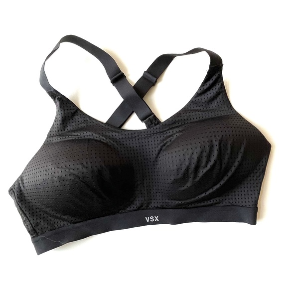 New black lined mesh Victorias Secret VSX sports bra 36C - Picture 1 of 2